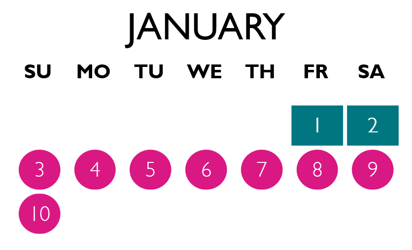 Phipps will be open until 11 p.m. on January 3 and 4. Phipps will be open until 10 p.m. on January 1, 2 and 5.