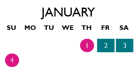 Phipps will be open until 11 p.m. on January 3 and 4. Phipps will be open until 10 p.m. on January 1, 2 and 5.