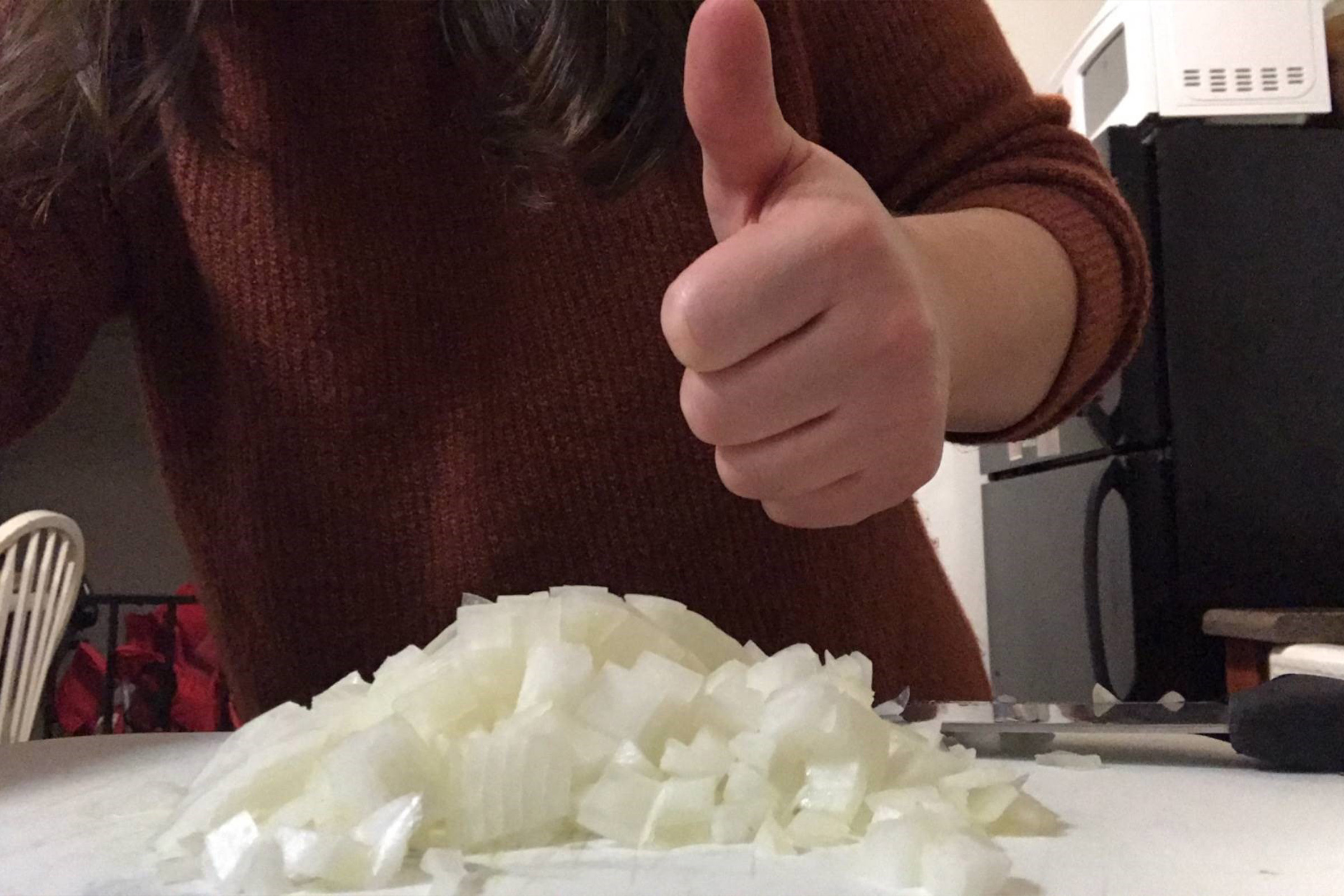 chopped white onion