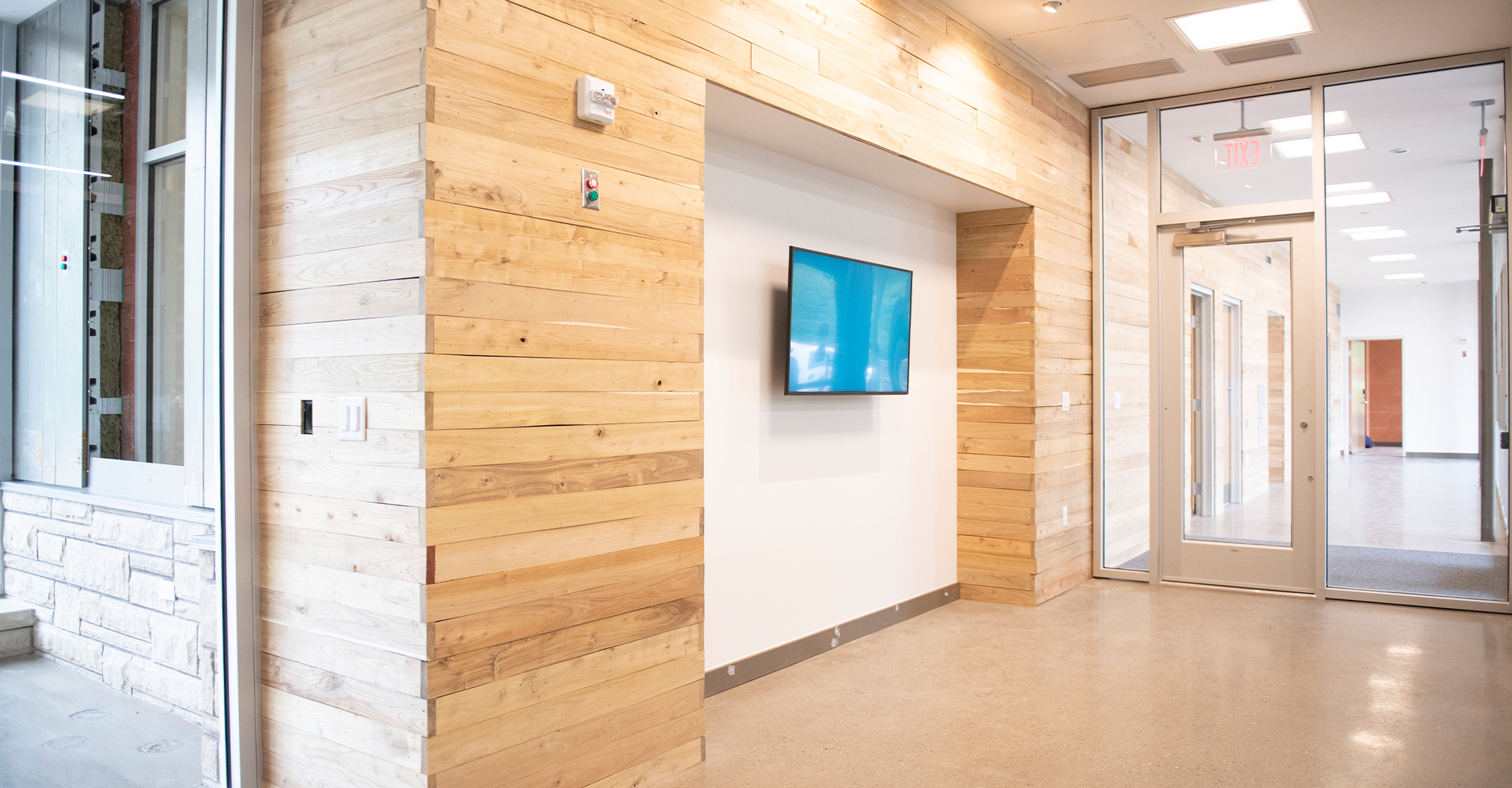 Photo of Exhibit Staging Center hallway