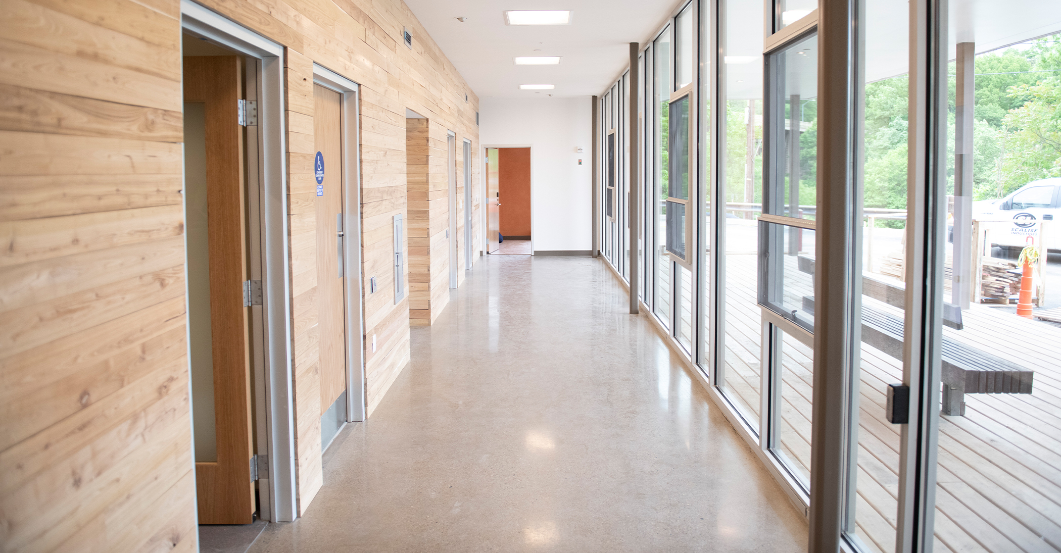 Photo of Exhibit Staging Center hallway