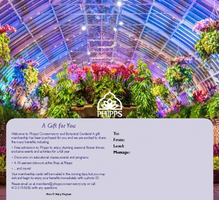 Give A Gift Membership Phipps Conservatory And Botanical Gardens