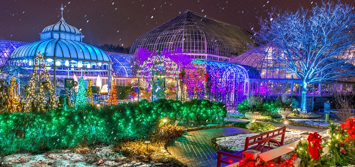 winter flower show and light garden holiday magic atlanta christmas tree